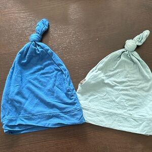Kyte Baby Knotted Beanie Set - Blue and Light blue